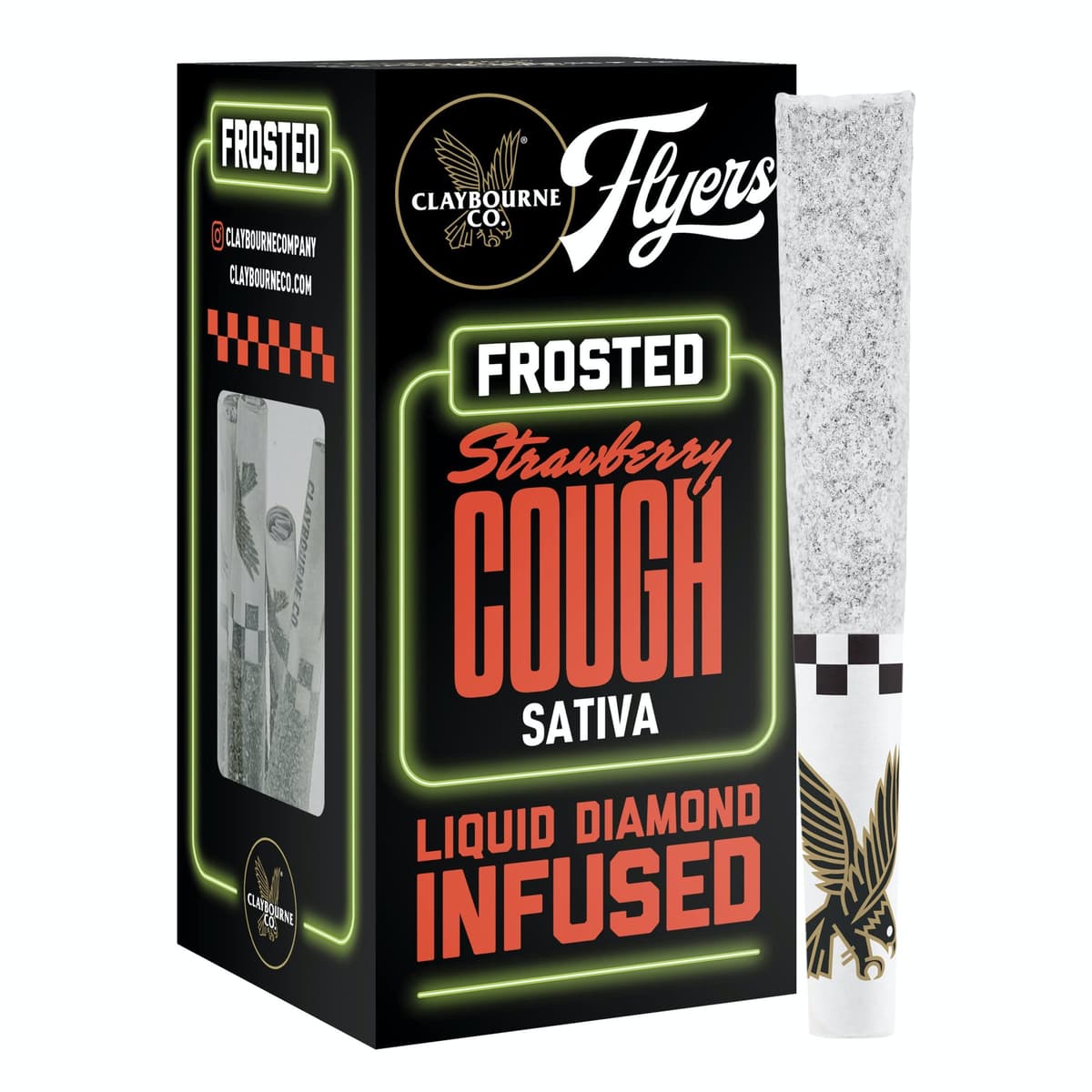 Strawberry Cough - 2.5G - Flyers Frosted Liquid Diamond Pre Roll Pack