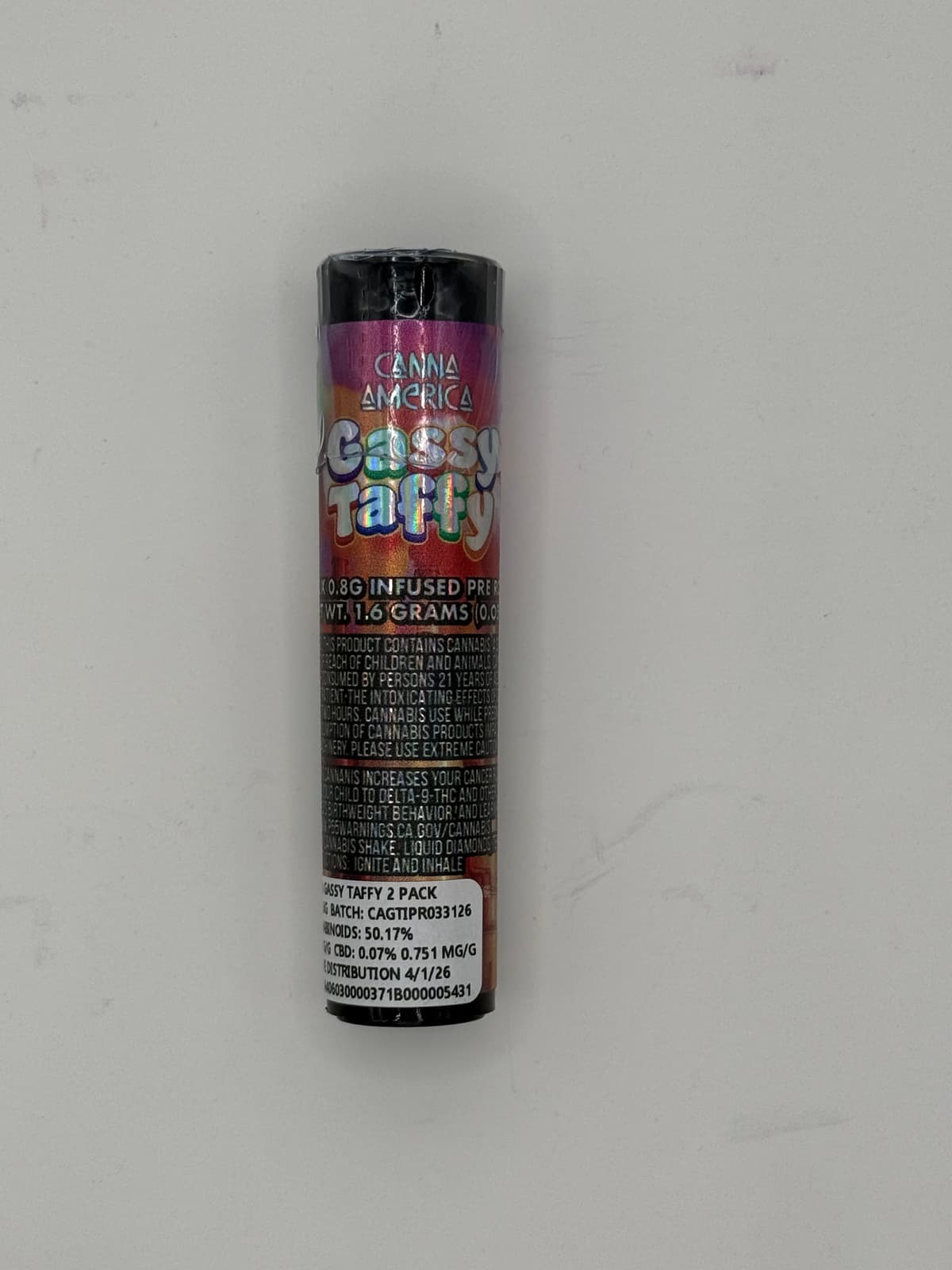 Gassy Taffy  - 1.6G - Infused pre-roll - 2 PK