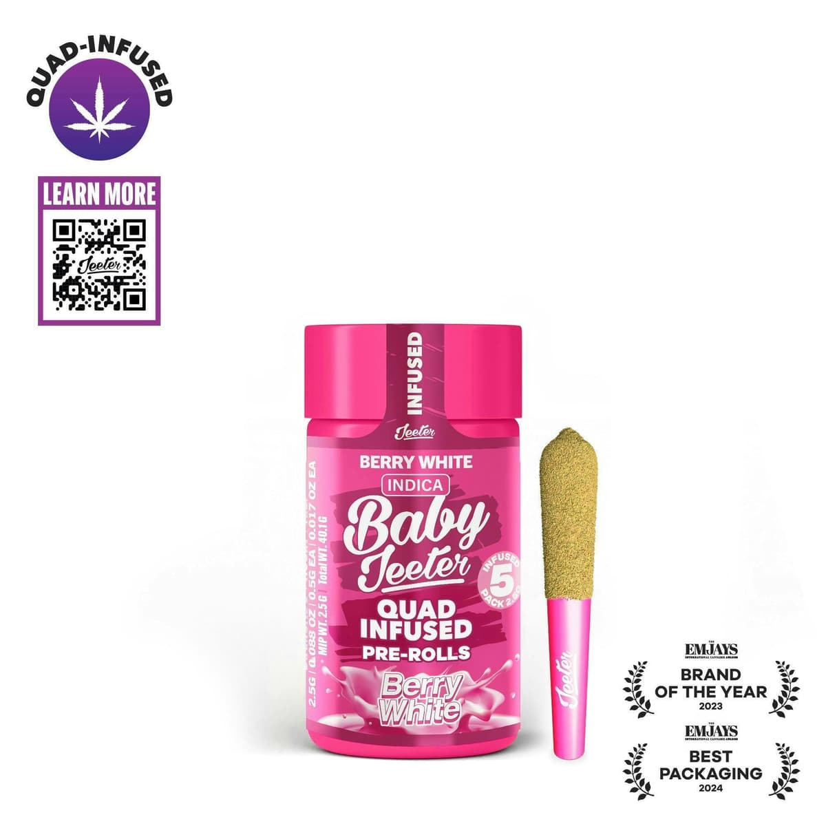 Berry White - 2.5G - 5 PK Infused PR